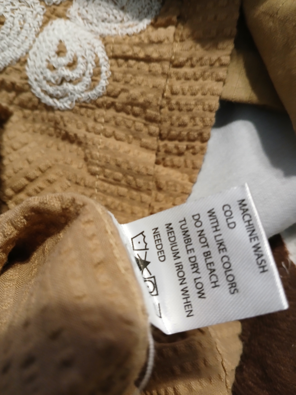 Free Planet Brown Short-Sleeve Button-Down Shirt with White Floral Accents - Picture 7 of 7